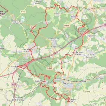 Randonnée du Bon Saint-Arnoult GPS track, route, trail