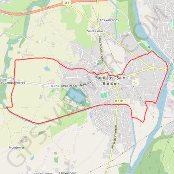 Saint Just Saint Rambert GPS track, route, trail