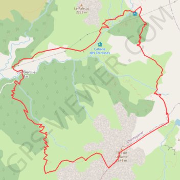Tête des Chétives en boucle depuis Confolens GPS track, route, trail