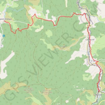 Cheylard L'Evêque - La Bastide Puylaurent GPS track, route, trail