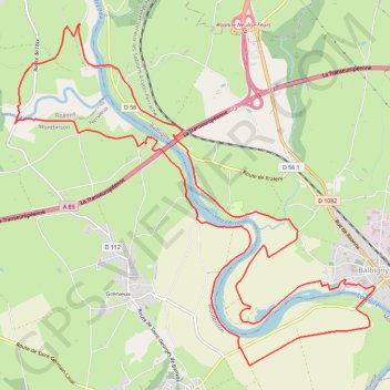 Autour des Gorges de la Loire - Les Chambons au fil de l'eau - Balbigny GPS track, route, trail