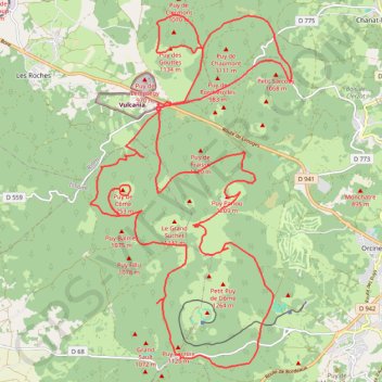 Tour du Puy de Dôme GPS track, route, trail