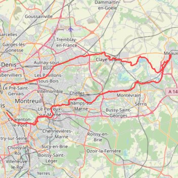 Ourcq - Meaux - Marne GPS track, route, trail
