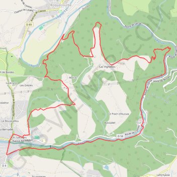 Boucle de Gourteau - Burlats GPS track, route, trail