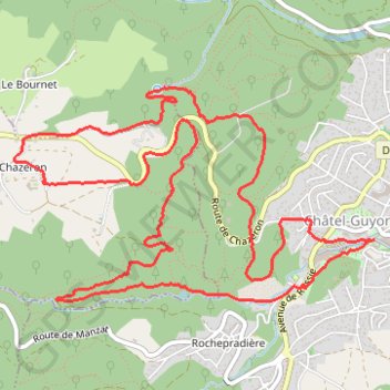 Châtel-Guyon - Château de Chazeron GPS track, route, trail