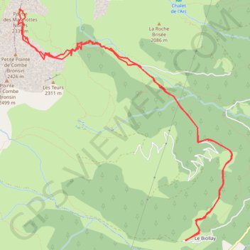 Ski aux marmottes noires GPS track, route, trail