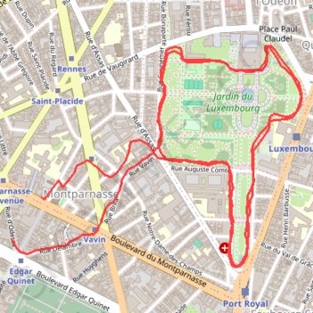Jardin du Luxembourg GPS track, route, trail