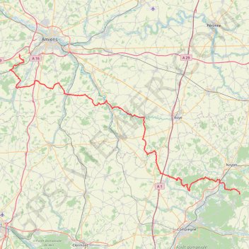 GR123 De Clairy-Saulchoix (Somme) à Carlepont (Oise) GPS track, route, trail