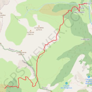 Pré des Gardes - La Gardette - Les Gourniers GPS track, route, trail