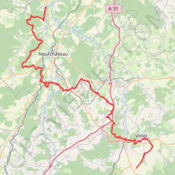 GR714 Randonnée de Domrémy-la-Pucelle à Dombrot-le-Sec (Vosges) GPS track, route, trail