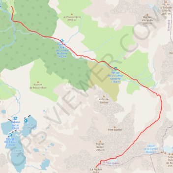 Rocher Blanc par Combe Madame GPS track, route, trail