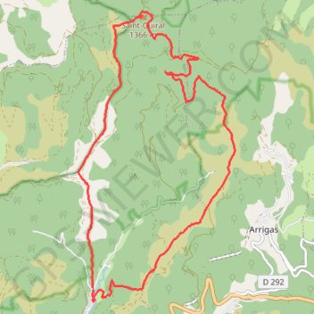 Alzon - Saint Guiral GPS track, route, trail