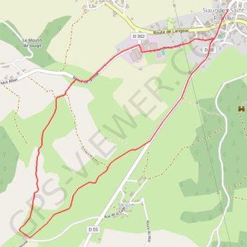 Gorges de l'Allier - Le Breuil GPS track, route, trail