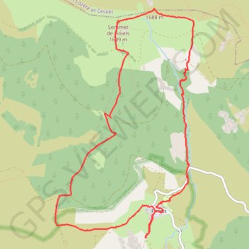 Le sommet de Finiels GPS track, route, trail