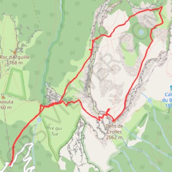 La Dent de Crolles (38) GPS track, route, trail