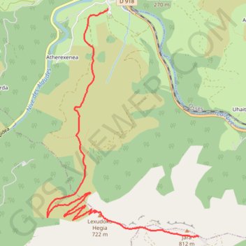 Le Jara depuis Saint-Martin-d'Arrossa GPS track, route, trail