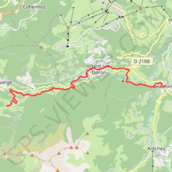 Beaufort - Molliessoulaz GPS track, route, trail