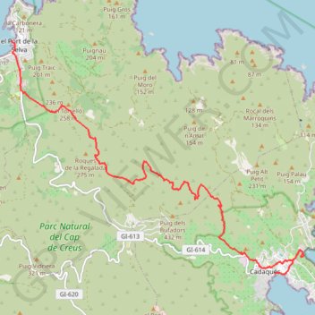 El Port de la Selva / Cadaqués GPS track, route, trail