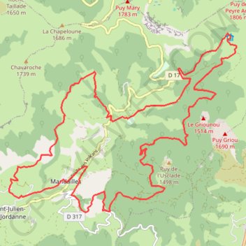 Cirque de Mandailles GPS track, route, trail