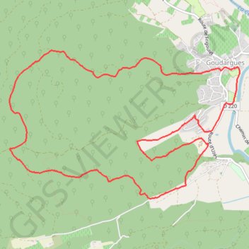 Goudargues - La Tête de l'U GPS track, route, trail