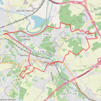 Couilly-Pont-aux-Dames - Coupvray GPS track, route, trail