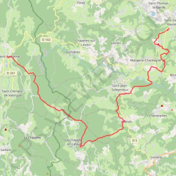 Saint Antheme Saint Geoges Hauteville GPS track, route, trail