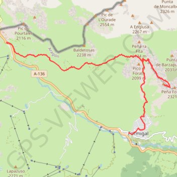 Pena Foratata occidental GPS track, route, trail