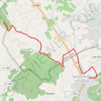 Les grés de Sainte Anne d'évenos Aller GPS track, route, trail