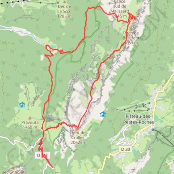 Tour de la Dent de Crolles GPS track, route, trail