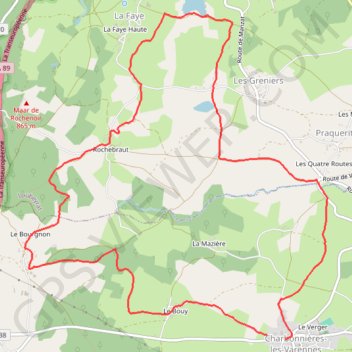 Charbonnières-les-Varennes GPS track, route, trail