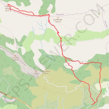 Caussols - La Colle du Maçon GPS track, route, trail