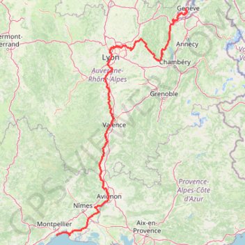 Via Rhôna GPS track, route, trail