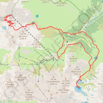 Artigue - Pic du Midi de Bigorre - La Mongie - Lac de Gréziolles GPS track, route, trail